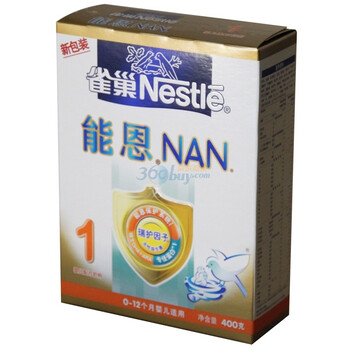 雀巢能恩1益生菌初生婴儿配方奶粉400g 盒 0 6个月