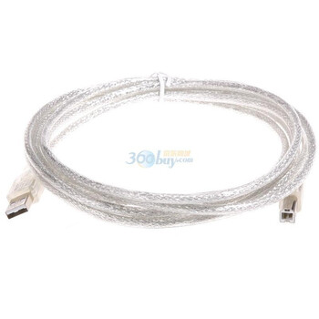胜为USB 2.0 打印机连接线 3米（纯铜线芯，双重屏蔽，标准2.0）