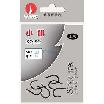 VMC法国世纪渔钩小矶上黑型10号10包