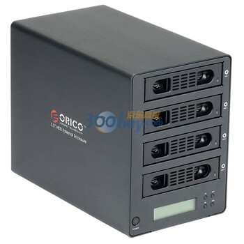 奥睿科（ORICO）3549RUS3-L 全铝四盘位磁盘阵列盒 带液晶屏 黑