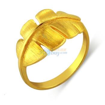 【周生生足金戒指】周生生 足金芭蕉叶戒指 1