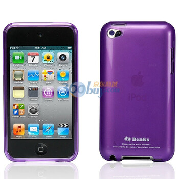 邦克仕（Benks）Magic Jelly移动数码产品专用保护壳（适用于苹果 Apple iPod touch 4透紫色）