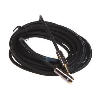 秋叶原墨玉版进口镀金端子音频延长线3.5mm(公对母) 头 5 米 Q564A