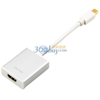 CE-LINK Mini Displayport转HDMI转换器 Mini DP转HDMI 精工铝合金外壳