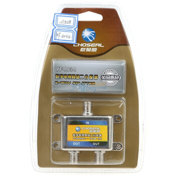 秋叶原有线电视一转二分配器（5-1000MHz 带宽-130dB RFI） YF4034