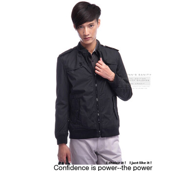汤尼俊士(Tonyjeans)全棉皮膜休闲夹克1210304060-99 黑色 XL