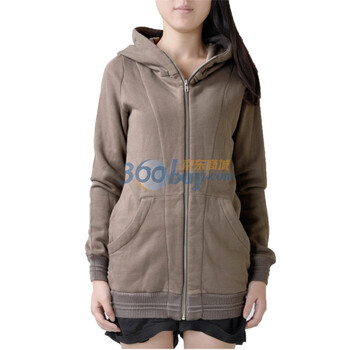 JNBY江南布衣 简洁带帽 卫衣 50626G1 卡其色 M