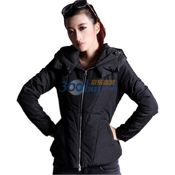 百普拉姿BIOPLAZM新款冬装厚外套2011棉衣女装棉服棉衣修身冬装 黑色 XL