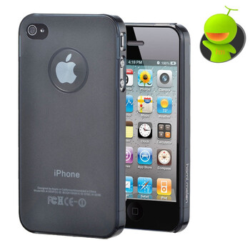 哈密瓜（hamimelon）HM0122 iphone4保护套 0.3mm磨砂外壳 后壳 挑战“薄”的极限 黑色 内附赠品