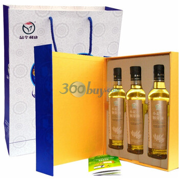 晶华利康高档小麦胚芽油500ml*3礼盒