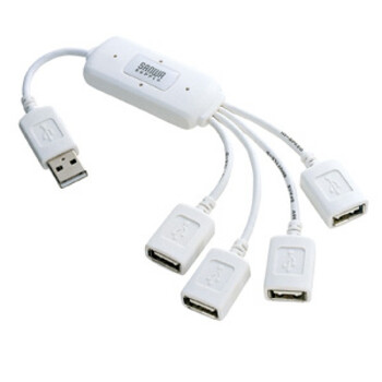 日本SANWA SUPPLY USB-HUB227WH 白色超级大章鱼USB集线器