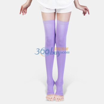 台湾原产FIRSTMIX 420D防静脉曲张袜 燃脂 睡眠袜 瘦腿袜 美腿袜子 S4209 紫罗兰 均码
