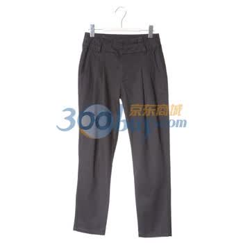 浪漫一身 欧美中腰棉布休闲长裤 2011秋装新款 黑色 L