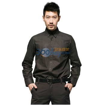 圣迪奥sdeerhe 男装春 设计感波点商务休闲衬衫 黑2170566 黑色 XXL