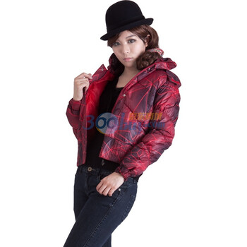 普柔菲 2011冬季新款暴板短款时尚小棉服外套X05 红格 xxl