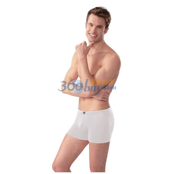 Hanes 恒知男式莫代尔平口裤BUM605-美国专业内衣品牌 白色 XXL