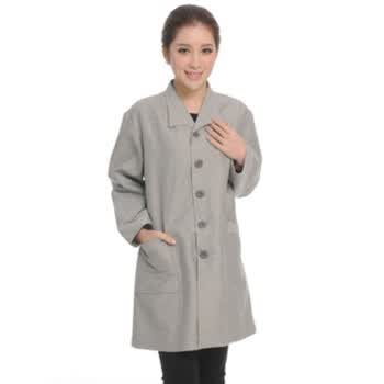 乐孕新品 100%银纤维防辐射服 防辐射工装大褂 长袖男款女款c50325 男款小西装领藏青色 均码