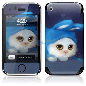 ideaSkin 苹果apple iPhone 3G/3GS 像兔子的猫 外壳保护套贴膜全身贴 ABRD032154