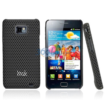 艾美克（IMAK) 超薄网格彩壳黑色 适用于三星i9100 Galaxy S2