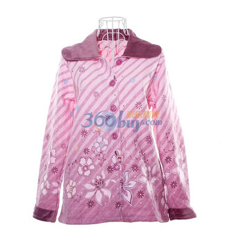 苏泽尔紫色奢华高贵夹层女款中厚家居服睡衣48071 XXL