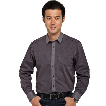 红豆hodo长袖衬衫 新品男士长袖衬衫ECW4240 紫色 43