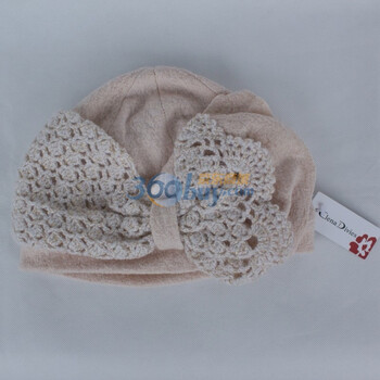 伊点饰品　ELENADIVIES 新款正品　简约大方蝴蝶结缀饰时尚秋冬贝蕾帽087200065　帽子 白色 57cm