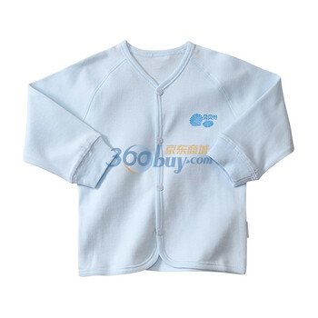 贝贝怡（bornbay） BB306 前开扣肚衣 婴儿童装内衣浅蓝色92码