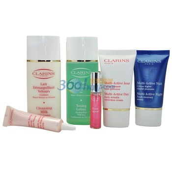 CLARINS娇韵诗多元赋活护肤六件套（赠精美化妆包）
