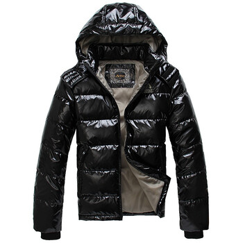 ATOPI男装 2011秋冬新款立领带帽撞色羽绒服(51006) 黑色 XL