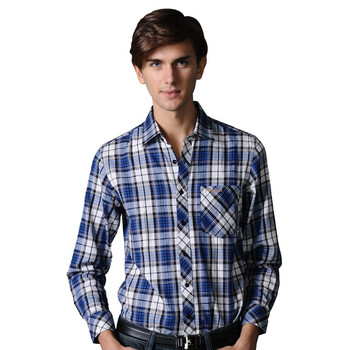 POLO VILLAE保罗威特时尚休闲男士兰格长衬 PFBCLADCF831 54/XXL