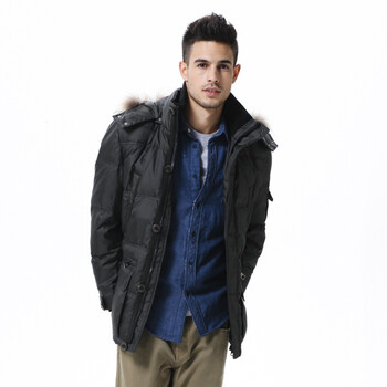 波司登 2011新款 羽绒服 男帽毛休闲大众中长款 SR2269 褐色 190/104A(XXL)