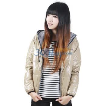 YAD 2011新款羽绒服短款女装韩版外套羽绒服 YR840A 米色 XXL