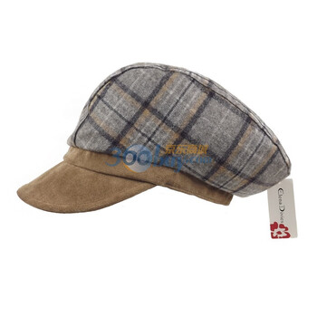 伊点饰品 ELEAN DIVIES 热销　苏格兰风格时尚秋冬羊毛鸭舌帽087100105　帽子 浅灰色 57.5cm
