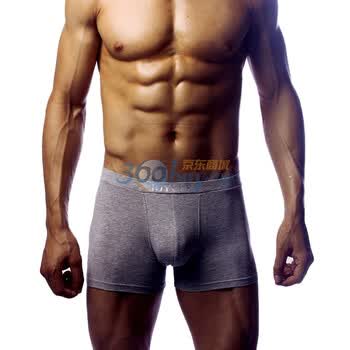 佳衣库JOYCLS 60s美国supima棉 贴身舒适 中腰 男士平角裤 MP08 5色 花灰色 XL