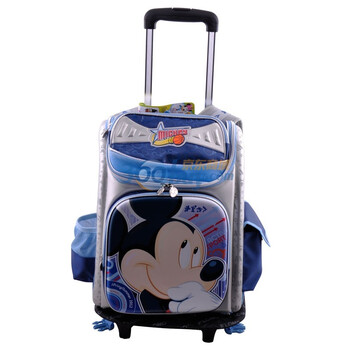 迪士尼/Disney 米奇米妮可拆式儿童减负拉杆书包 TR-M0414 三色可选 深蓝色