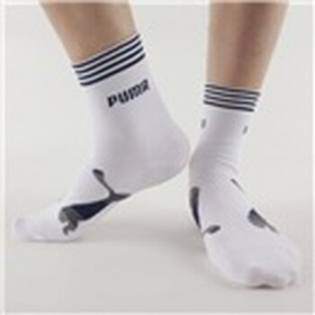 PUMA 彪马 精梳棉 男士提花休闲 短袜子 漂白 25-27cm