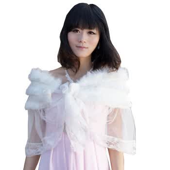 珪瑾guijin结婚礼服配件新娘保暖毛披肩pj07