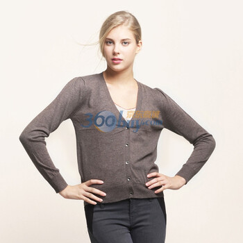 格致 2011秋冬新品 毛衫针织衫开衫外套女装 51320303109 卡其色 L