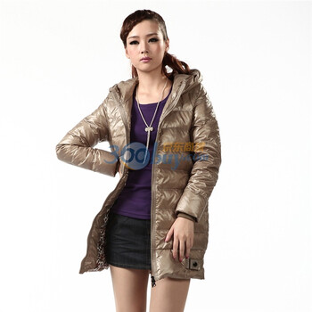 波司登旗下 2011新款 冰洁羽绒服 女式简约时尚中长款 BG11160米色185/104A(XXXL)