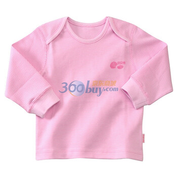贝贝怡（bornbay） BB313 宝宝服 活动肩上衣 婴儿童装内衣 浅粉红 100码