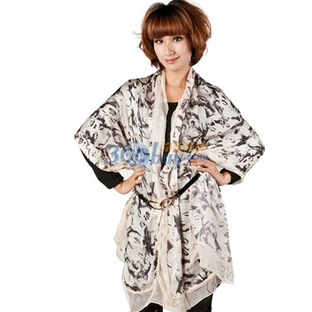 兰诗雨超长超宽玛丽莲梦露性感围巾BGWJ500092 浅黄色 均码