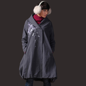 裂帛 前绣花 棉布 棉衣 女 笙箫16180020 绿色 XL