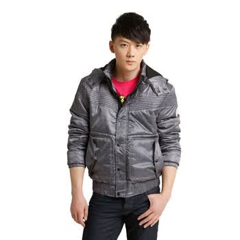 Jack Jones/杰克琼斯 外套连帽珠光感短款棉服I(黑)|211422019010XXXL