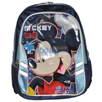 Disney迪士尼米奇涤纶小学生双肩书包SM80221藏青
