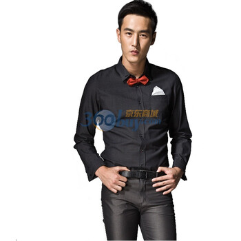 PEACEBIRD太平鸟 衬衫【秋季新品首发】黑色长袖衬衫81110325008 黑色 XXL