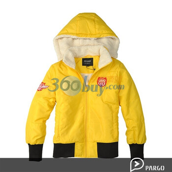 佩戈PARGO 欧美风情侣款女款潮流羊羔绒御寒百搭棉衣3052 黄色 XXL