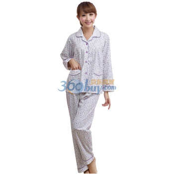 荻嘉茂 秋冬新款 时尚针织家居服套装 5909 紫色 XL