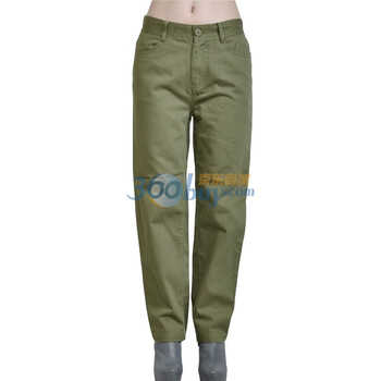 JNBY江南布衣 秋冬 拼接 肌理对比 简洁 经典 牛仔裤 59838B3 军绿色 XL