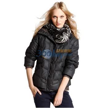 Sharon雪伦 都市时尚修身 短款 女士羽绒服 61308 80D黑色 XL175