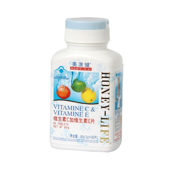 美澳健　维生素C加维生素E片　双效抗氧化，健康美丽二合一　1g×60片